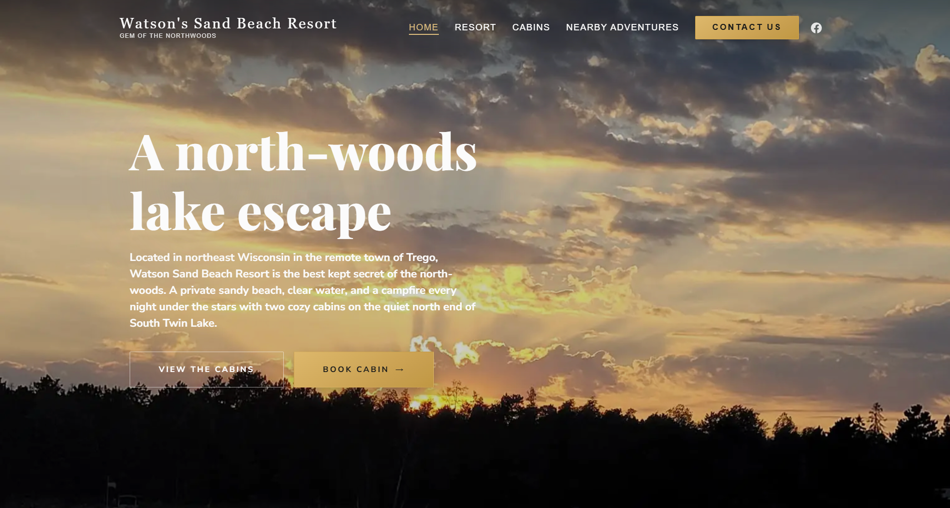 Watson's Sand Beach Resort home page